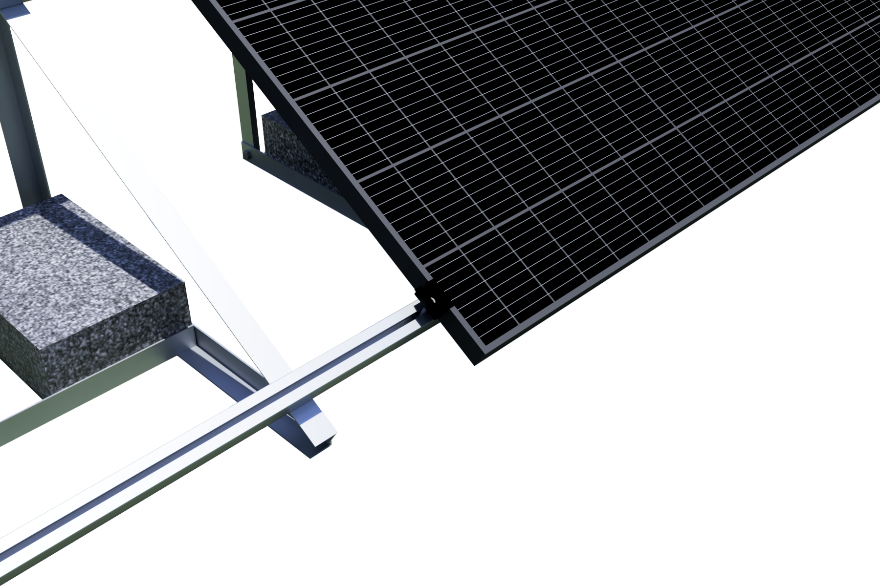 Konstrukcja fotowoltaiczna na dach płaski KDP-B
